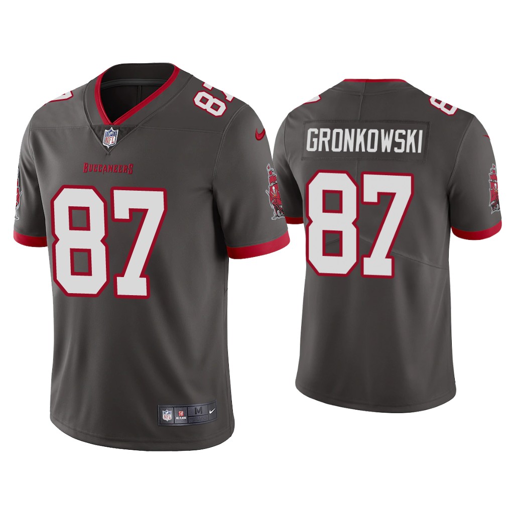 Men Tampa Bay Buccaneers #87 Rob Gronkowski Vapor Limited Gray NFL Jerseys